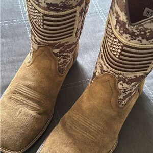 Ariat Camouflage Cowboy Boots with American Flag